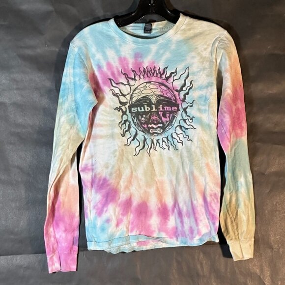 Sublime Tie Dye Sweatshirt Size XS  Extra Small Rainbow Pullover y2K VTG Vintage - Picture 1 of 5